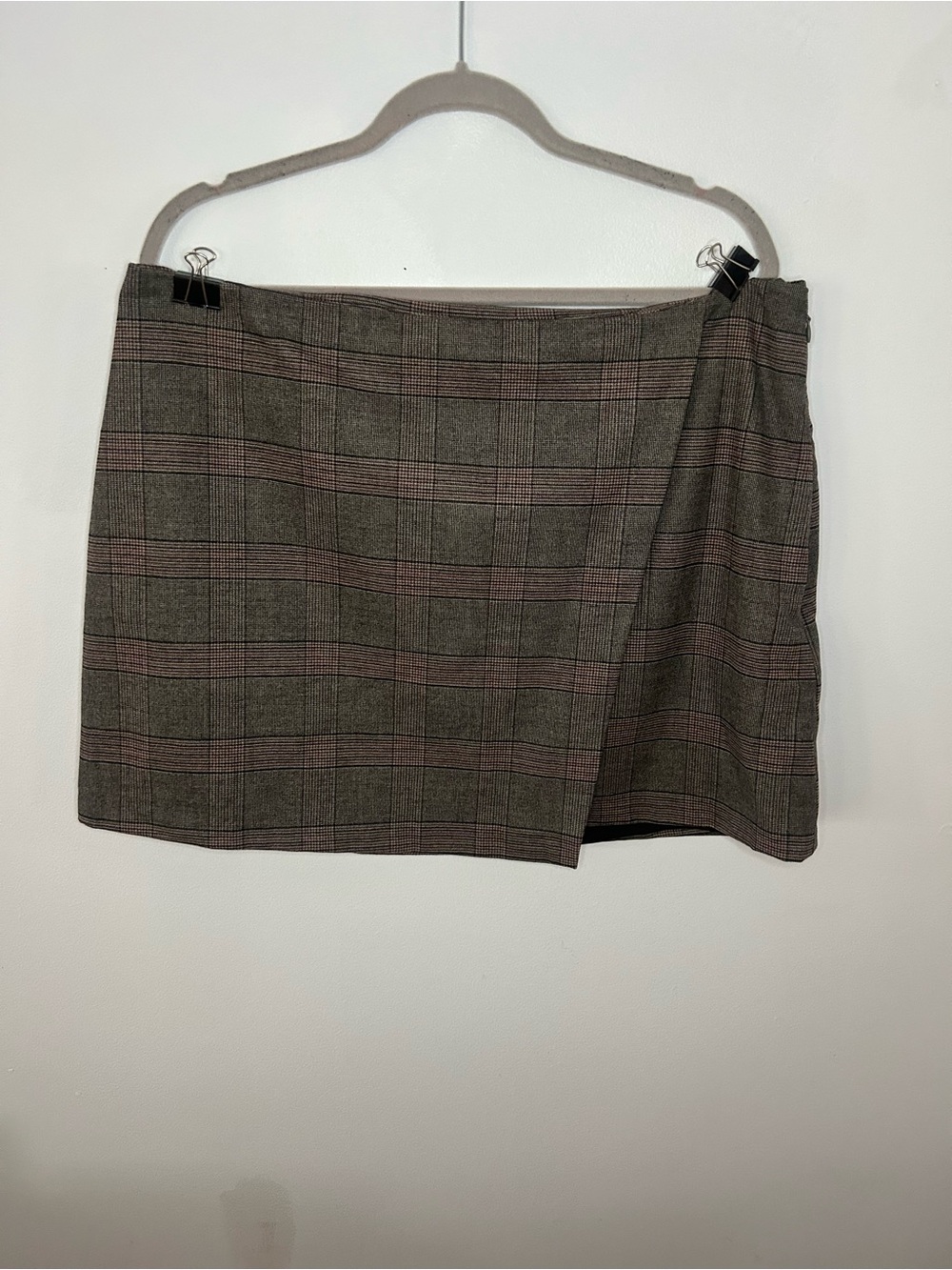 Old Navy NWT Glen Plaid Wrap Mini Skirt size XL